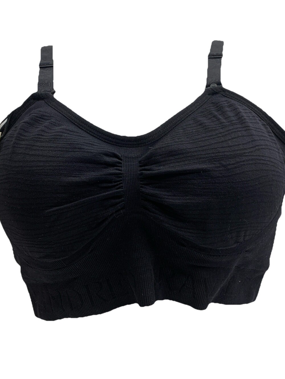Kindred Bravely Large Regular Black Hands Free Pumping & Nursing Sports Bra Med